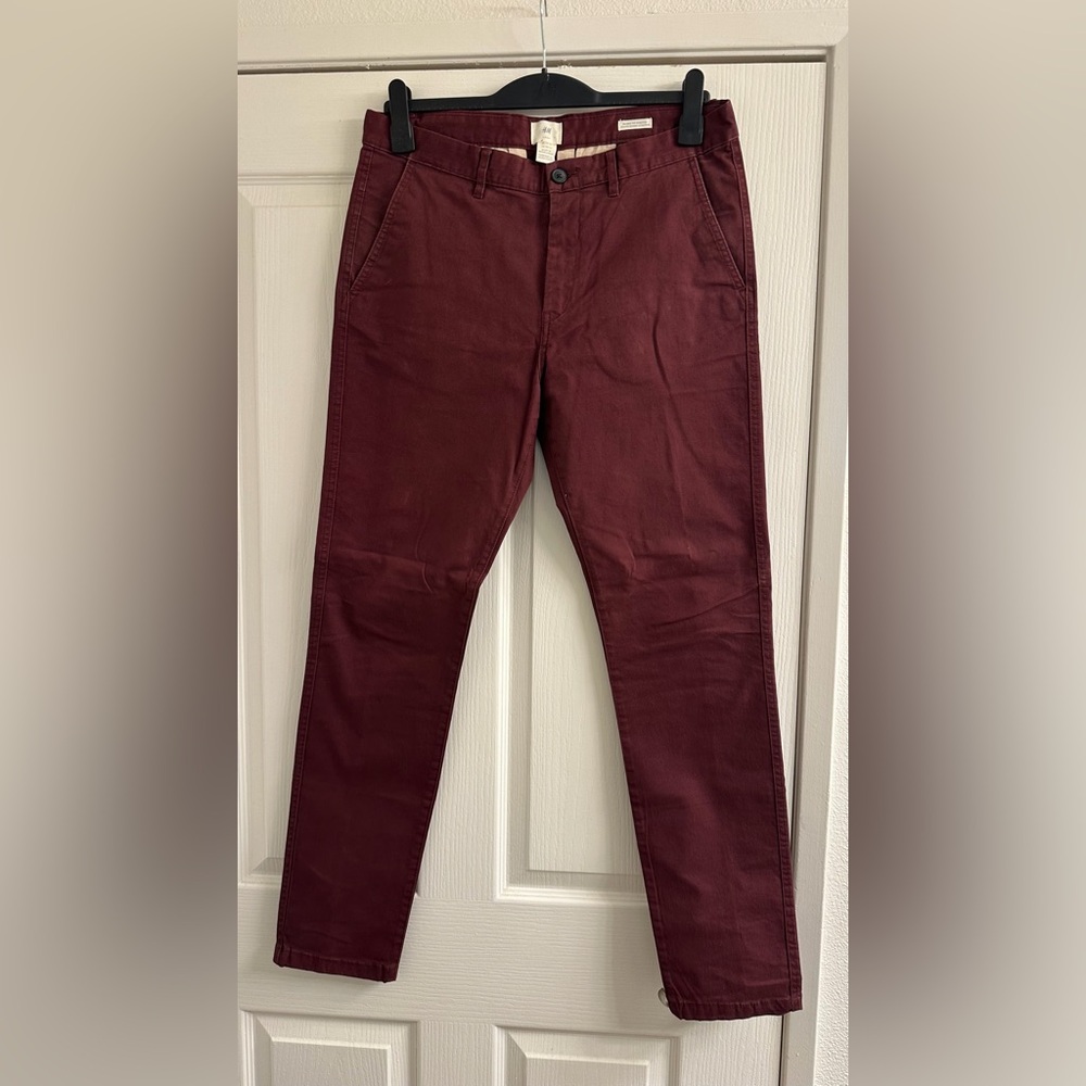 H&M Men's Deep Red Chinos